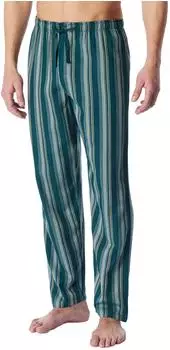 Schiesser Hose lang Webware tiefseegr&uuml;n gestreift - Mix+Relax (182192-725)