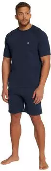 JP 1880 Sleepwear Homewear T-Shirt (813255) nachtblau/weiß