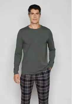 Joop! Core Pyjama mit Rundhalsausschnitt Langarm Baumwoll-Mix (40513552) hellgrau