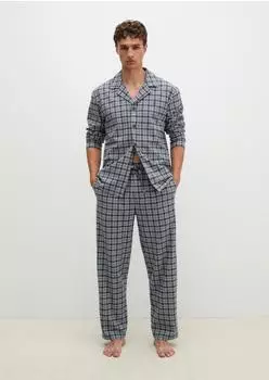 Marc O'Polo Nachthemd Classic rauchblau/anthrazit