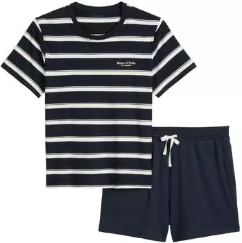 Marc O'Polo Shorty Mix N Match Cotton (2 tlg) dunkelblau/wei&szlig;