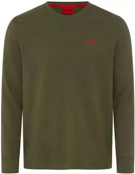 HUGO Austin Waffle Texture Langarm-Shirt Regular Fit (50532022) oliv