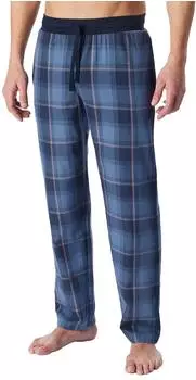 Schiesser Hose lang Webware faded denim kariert - Mix+Relax (183106-843)