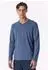 Schiesser Shirt langarm V-Ausschnitt faded denim - Mix+Relax (184078-843)