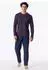 Schiesser Schlafanzug lang aubergine gemustert - Casual Essentials (180249-511)