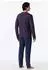 Schiesser Schlafanzug lang aubergine gemustert - Casual Essentials (180249-511)