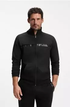Hugo Boss Baumwolljacke mit Reißverschluss - Style Authentic Jacket Z 50554779 Schwarz