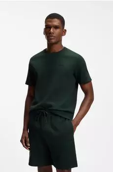 Hugo Boss Pyjama-Top aus Waffelstrick - Style Waffle T-Shirt 50535891 Dunkelgrün