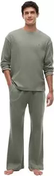 Tommy Hilfiger UM0UM03602 Langarm-Pyjama hellgrün