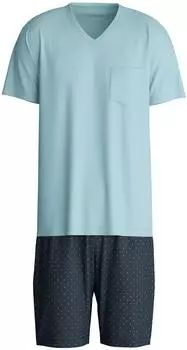 Calida Relax Imprint Pyjama Set (47187) tourmaline blue