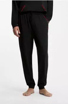 HUGO Jogginghose aus Baumwoll-Mix mit Bündchen und Logo-Paspeln - Style NOAH PANTS 50566158 Schwarz