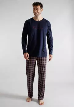 Tom Tailor Pyjama-Set mit Karomuster (77089210) dunkelblau karo