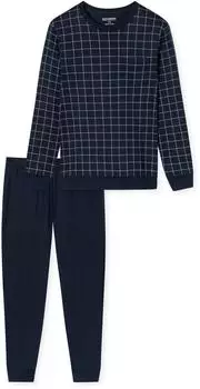 Schiesser Long Pyjama (183173) nachtblau