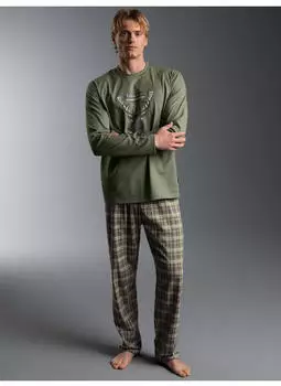 Trigema Schlafanzug Pyjama (59788144) salbei