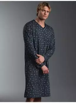 Trigema Pyjama Nachthemd mit Entenmuster (25018541) navy