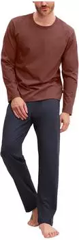 Calida Relax Essentials Pyjamaset (43485) braun brick
