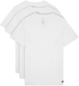 Lyle & Scott Basic Lounge V-Ausschnitt T-Shirt 3er-Pack (LG1803VT) wei&szlig;