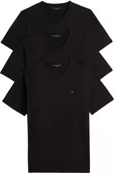 Tommy Hilfiger T-Shirt Regular Fit mit V-Ausschnitt (UM0UM03865) schwarz