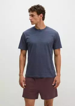 Marc O'Polo Shorty aus Baumwoll-Jersey mit geometrischen Prints und feinen Streifen (26668828) blau/dunkelrot