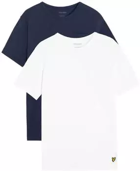 Lyle & Scott Basic 2er-Pack T-Shirt mit Tasche (LG2300VT) white/navy