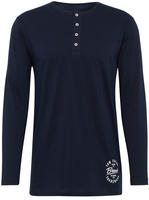 TOM TAILOR Langarmshirt "Cansas" mit Knopfleiste, Rundhalsausschnitt, Langarm, basic,