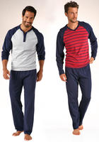 le jogger Pyjama Packung, 4 tlg. in langer Form, mit Raglan&auml;rmeln