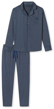 Schiesser Pyjama lang blau 178339-800