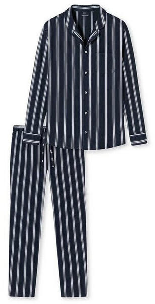 Schiesser Pyjama lang (178340) dunkelblau