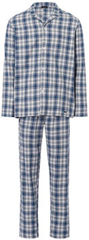 Hanro Pyjama aus Baumwollflanell (75005) blau