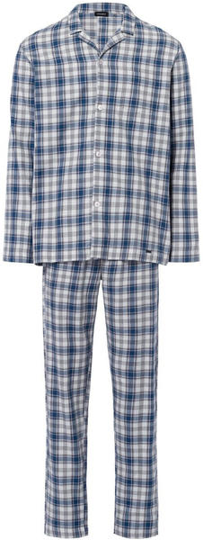 Hanro Pyjama aus Baumwollflanell (75005) blau