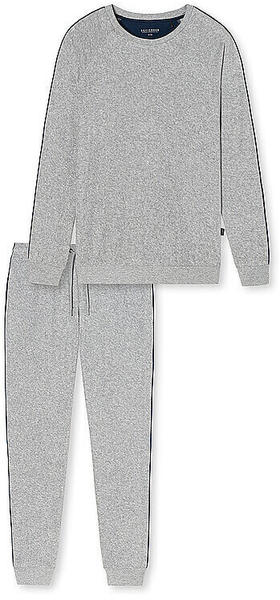 Schiesser Schlafanzug lang Frottee Modal Warming Nightwear (178036) grau