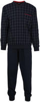 G&Ouml;TZBURG Pyjama "Bronx" 2 tlg. Langarm, V-Ausschnitt, lange Hose, Baumwolle, mit