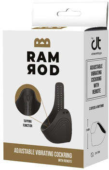 Dreamtoys Ramrod Adjustable Vibrating Cockring With Remote Black
