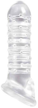 NS Novelties Renegade Ribbed Extension Clear