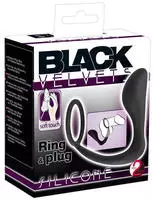 Black Velvets Ring + Plug verst&auml;rkt den Penis & stimuliert anal - vielseitig
