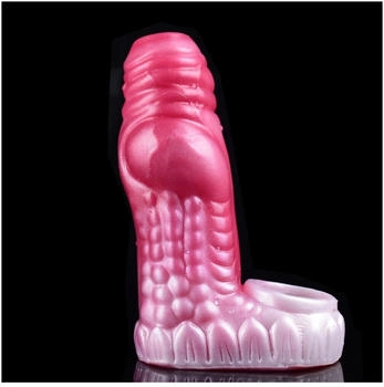 Bad Dragon Knotted Dog Monster Sleeve - Red Dragon