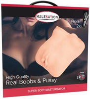 MALESATION - Masturbator Real Boobs + Pussy 1 St
