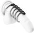 Rimba Penismanschette mit 5 Ringen, 4 - 5,5 cm schwarz | silber