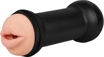 LoveToy Training Master Mouth and Pussy, 21 cm schwarz | natur-hell