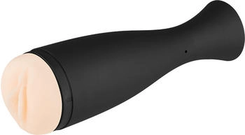 E.I.S. Vibrierender Japan Masturbator, 24,5 cm schwarz | natur-hell