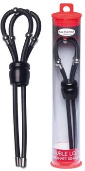 Malesation Double Loop Granate Single Black Cockring