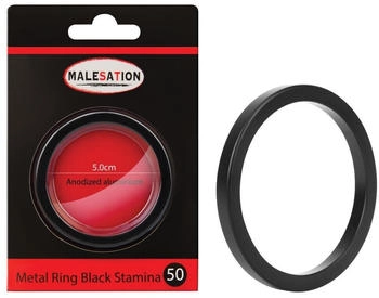 Malesation Metal Ring Black Stamina 50