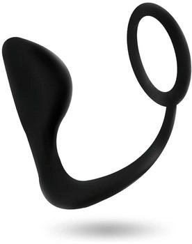 Addicted Toys Butt Plug With Cock Ring Black