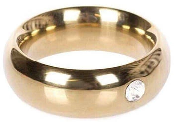 Kiotos Steel Gold Donut Cockring with Jewel 45mm