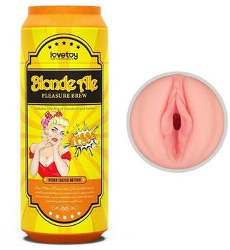 LoveToy Pleasure Brew Blonde Ale Vagina Masturbator - Nude & Yellow