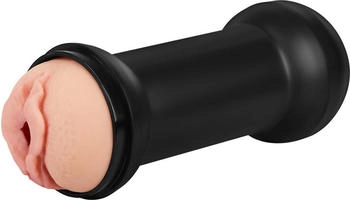 LoveToy Training Master Pussy and Anus, 19,5 cm schwarz | natur-hell