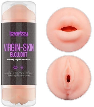 LoveToy Virgin-Skin Blowout Double Side Stroker Vagina and Mouth