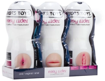 Shots Toys Easy Rider 3 Masturbator Pack Vaginal/Anal/Oral