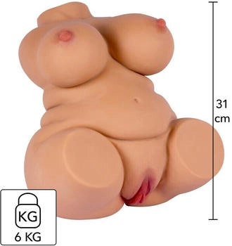 Hidden Desire Fat Fuck Queen Masturbator 6 kg 31 cm Braun