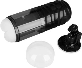 E.I.S. Masturbator mit abnehmbaren Saugfuss, 27 cm schwarz